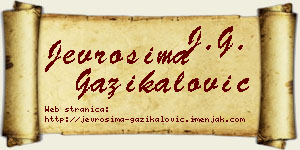 Jevrosima Gazikalović vizit kartica